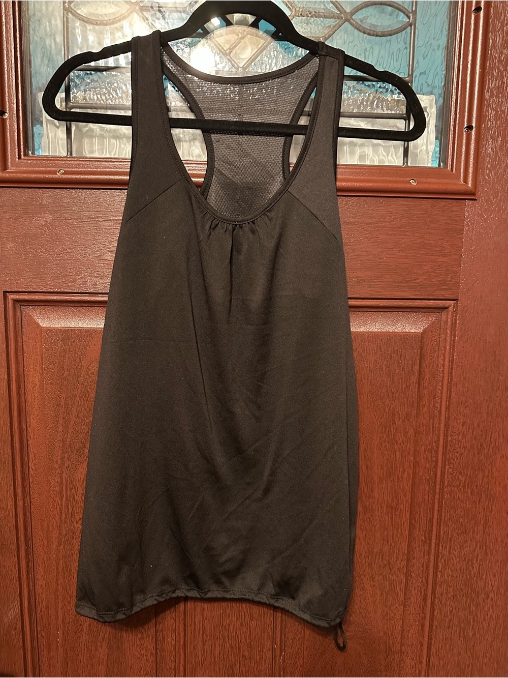 Danskin Now Black Racerback Mesh-Back Tank